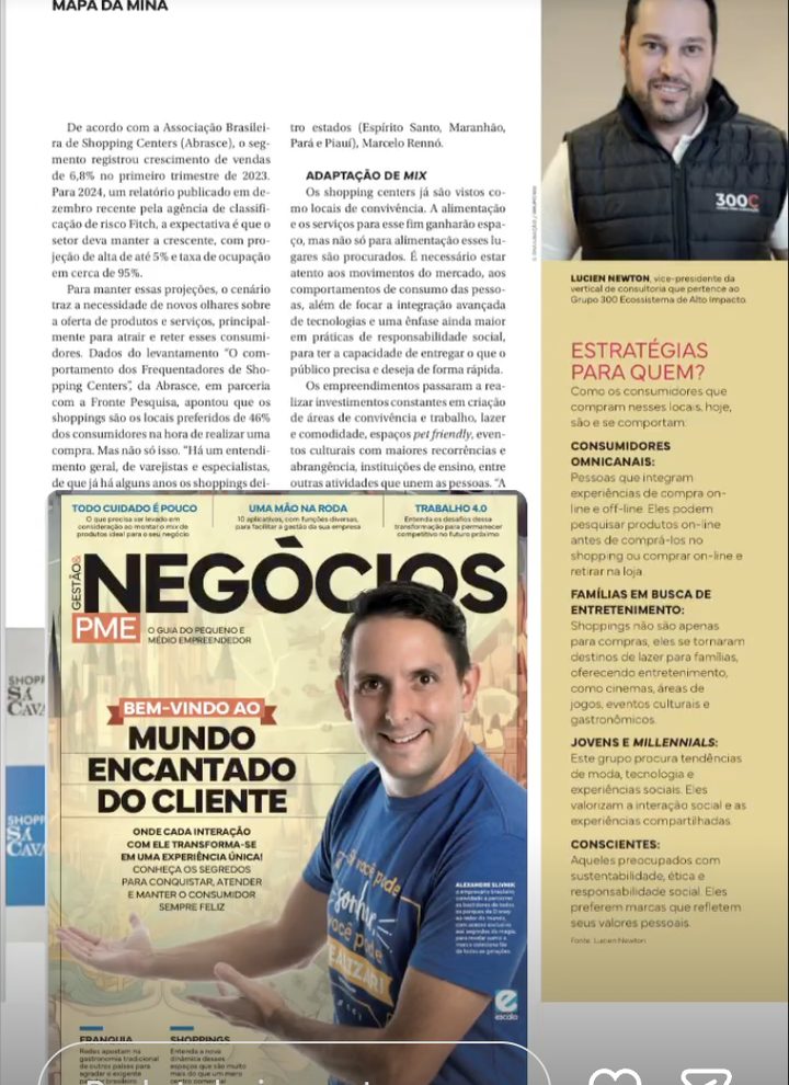 Recorte da matéria Mapa da Mina, publicada em Gestão & Negócios PME